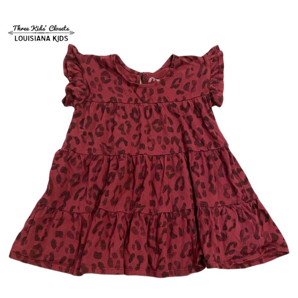 Art Class 3T Maroon Animal Print Twirl Dress